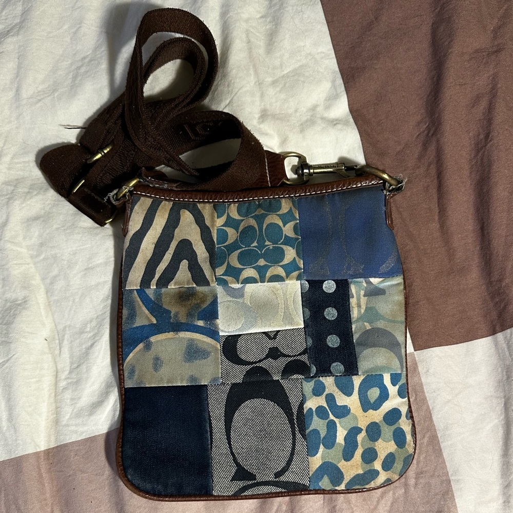 Coach Blue Patchwork Crossbody Bag - image 5